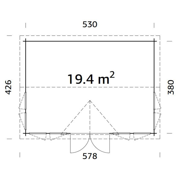 Garten Living 550 cm x 400 cm Gartenhaus Clintwood | Wayfair.de